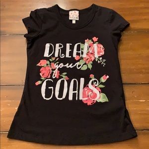 NWOT Girls small black t shirt